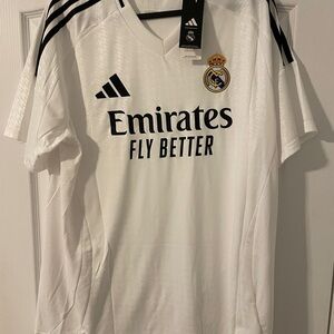 Adidas Real Madrid White and Black Men's Jersey